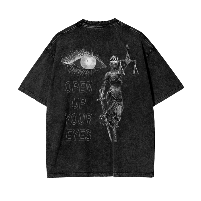 Open Up Your Eyes - Heavyweight Acid Wash Tee