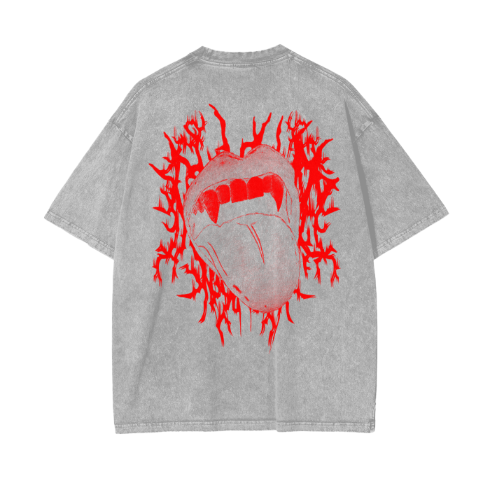 Cardinal Vamp - Heavyweight Acid Wash Tee