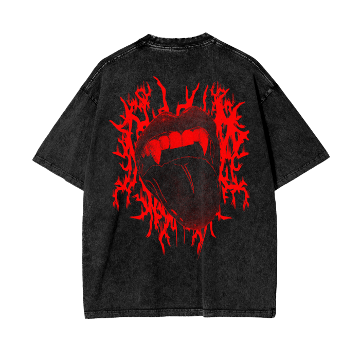 Cardinal Vamp - Heavyweight Acid Wash Tee