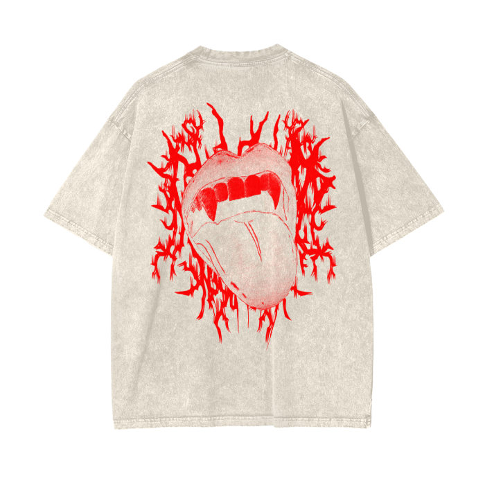 Cardinal Vamp - Heavyweight Acid Wash Tee